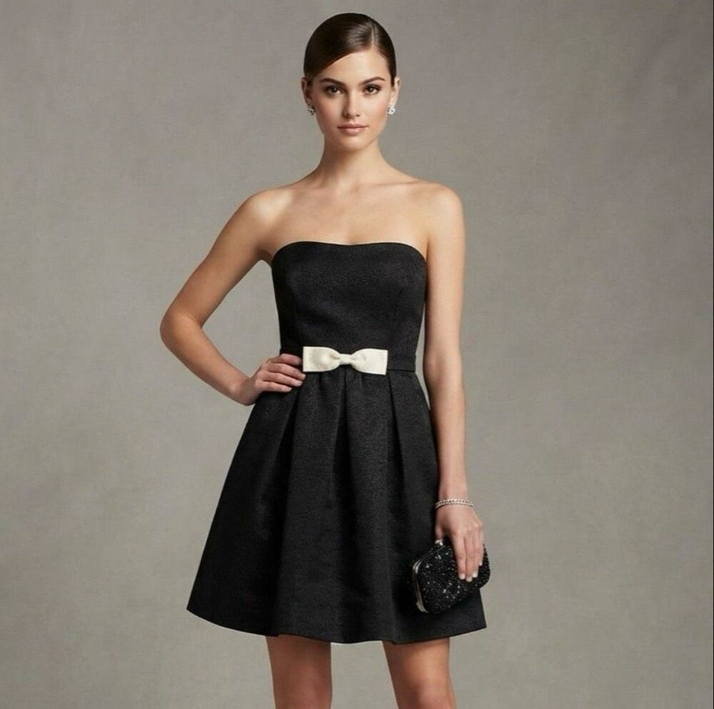 Altar'd State Black Strapless Mini Cocktail Dress Fit & Flare Size Medium